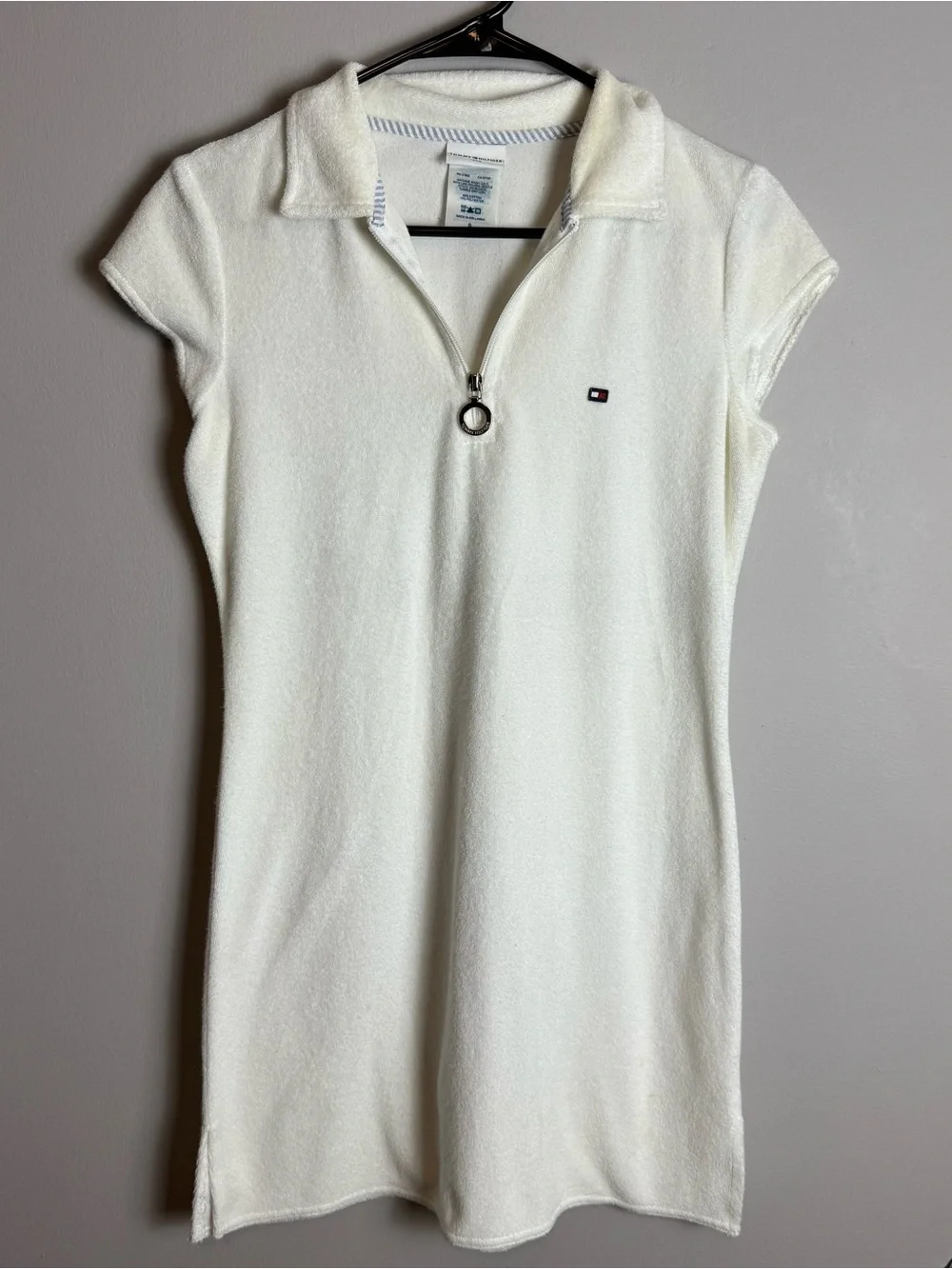 Tommy Hilfiger Terry Cloth White Swim Coverup Size Small